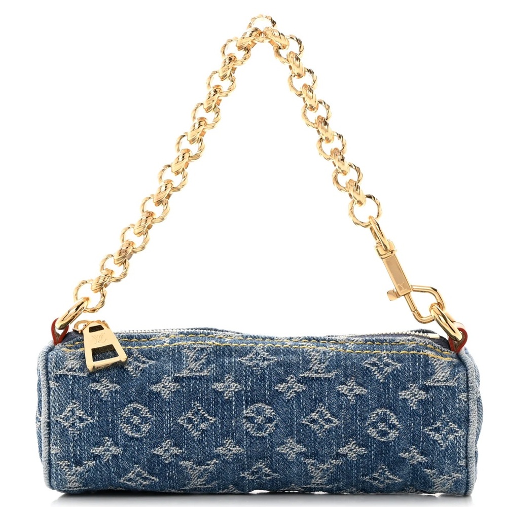 Auth LV Mini • Louis Vuitton Denim Papillon Limited Edition AUTHENTIC Blossom